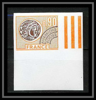 France Préoblitere PREO N°142 Monnaie Gauloise (coin De Feuille) Non Dentelé ** MNH (Imperf) - 1971-1980