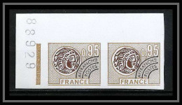 France Préoblitere PREO N°143 Paire Monnaie Gauloise Non Dentelé ** MNH (Imperf) - 1971-1980