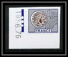 France Préoblitere PREO N°145 Coin Daté Monnaie Gauloise Non Dentelé ** MNH (Imperf) - 1971-1980