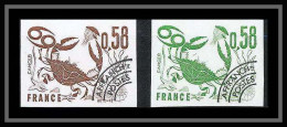 France Préoblitere PREO N°150 Cancer Signe Du Zodiaque Zodiac Sign Essai (trial Color Proof) + Non Dentelé (imperf ** - 1971-1980