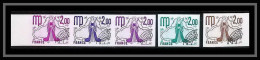 France Préoblitere PREO N°153 Vierge Virgin Signe Zodiaque Zodiac Sign Lot De 5 Essai Proof Non Dentelé Imperf ** - 1971-1980