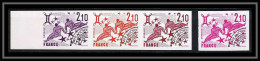 France Préoblitere PREO N°157 Gemaux Signe Du Zodiaque Zodiac Sign Lot De 4 Essai Proof Non Dentelé (imperf ** - 1971-1980