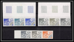 France Préoblitere PREO N°175 Fort De Salses Castle Lot De 9 Essai (trial Proof) Non Dentelé Imperf ** 1982 - 1981-1990