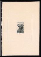 457/ Epreuve D'artiste (artist Proof) Cote D'ivoire /ivory Y&t 179 Élephant (aninaux Animals) Vert - Olifanten