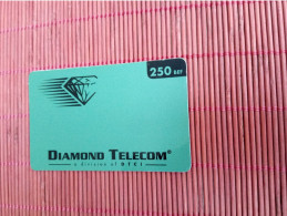 Diamond Telecom With Golbal One Logo On Bakside 2 Phtos  Used Rare ! - [2] Prepaid & Refill Cards