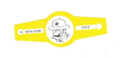 16) Bague De Cigare Série Tintin Jaune Blanche Royal Flush Kuifje Police Judiciaire En Superbe.Etat - Werbeobjekte