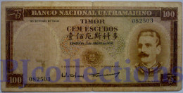 TIMOR 100 ESCUDOS 1959 PICK 24a AVF - Timor