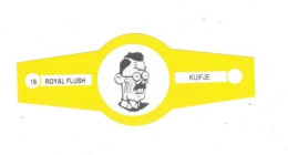 18) Bague De Cigare Série Tintin Jaune Blanche Royal Flush Kuifje Mitsuhirato Asie Asiatique En Superbe.Etat - Objetos Publicitarios