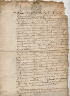 VP22.977 - Cachet De Généralité De PARIS / LAGNY - Acte De 1750 - Partage - Succession SCOCARD De CHESSY ( 77 ) - Algemene Zegels