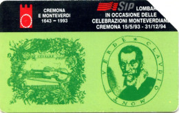 Italia Sip N°263 Celebrazioni Monteverdiane £.5.000 - Openbaar Getekend