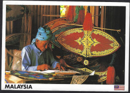 Malaysia, Malesia 2000; An Kite-maker Designing A Moon Kite, Fabbricante Aquiloni, Aquilone Lunare; To Italy. - Malaysia