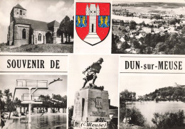 55 Dun Sur Meuse Souvenir Vues Blason CPSM GF Cachet 1958 - Dun Sur Meuse