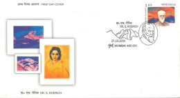 INDIA - 2004 - FDC STAMP OF DR. S. ROERICH. - Brieven En Documenten