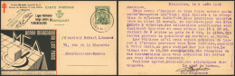 Entier Type Carte Postale Annonce N°7 35ctm Vert "MEA" (margarine, Antituberculeux) Voyagée De St-Gilles > Moustier - Postkarten 1934-1951