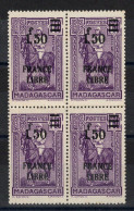 Madagascar - France Libre YV 261 N** MNH Luxe En Bloc De 4 - Unused Stamps