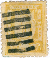 LIBERIA, NUMERAL, 1886, FRANCOBOLLI USATI Mi:LR 24, Scott:LR 30, Yt:LR 24 - Liberia