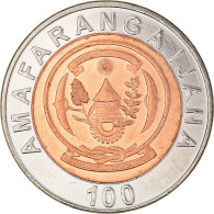 Monnaie, Rwanda, 100 Francs, 2007, British Royal Mint, TTB+, Bimétallique - Rwanda