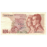 Billet, Belgique, 50 Francs, 1966, 1966-05-16, KM:139, TTB - 50 Francs