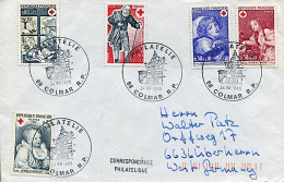 CROIX-ROUGE - Colmar Le 24 Décembre 1985 Vers L'Allemagne -  - Affranchissement Timbres Croix-rouge - Rode Kruis