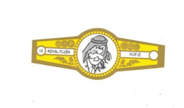 14) Bague De Cigare Série Tintin Jaune Dorée Royal Flush Kuifje Colonel Faud Armée Saoudienne En Superbe.Etat - Oggetti Pubblicitari