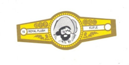 15) Bague De Cigare Série Tintin Jaune Dorée Royal Flush Kuifje Chevalier François De Hadoque En Superbe.Etat - Oggetti Pubblicitari