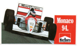 MONACO -- MONTE CARLO --  Autocollant Marlboro F 1 Monaco 1994 - Automobilismo - F1