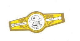 16) Bague De Cigare Série Tintin Jaune Dorée Royal Flush Kuifje Police Judiciaire En Superbe.Etat - Werbeobjekte