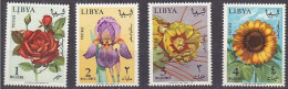 Libya 1965 Yvertn° 272-275*** MNH  Flore Fleurs Bloemen Flowers - Libye