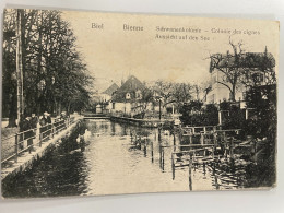 CPA - SUISSE - BIEL - BIENNE - Colonnie Des Cignes ( Cygnes ) - Aussicht Auf Den See - Bienne