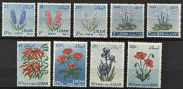 Liban Libanon Yvertn° 236-244*** MNH Cote 20 € Flore Fleurs Flowers Bloemen - Penrhyn
