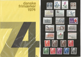 Denmark 1974 Year Set Of All Stamps Issued 1974   Mi 555-570 MNH(**) - Unused Stamps