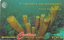 ST. VINCENT & THE GRENADINES(GPT) - Yellow Tube Sponge, CN : 142CSVB/B, Tirage %20000, Used - St. Vincent & Die Grenadinen