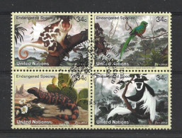 United Nations NY 2001 Fauna 4-block Y.T. 839/842 (0) - Used Stamps