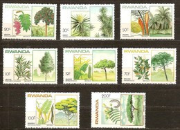 Rwanda Ruanda 1984 Yvertn°  1186-1193  *** MNH Cote 11,00 Euro   Flora Arbres Trees Bomen - Nuovi