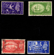 Grande Bretagne 1946/51 - Y&T 236, 256, 257 Et 261 - (Oblitérés) Roi George VI - Frais Du Site Déduits - Gebruikt