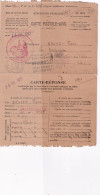 CARTE-REPONSE-AVIS  R.F. CLASSE 44 N°5595. 1957 -CONVOCATION OBLIGATOIRE "AVANCEMENT" - Documenti