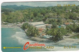 ST. LUCIA ISL.(GPT) - Coastline(no Logo), CN : 7CSLA/B, %tirage 30000, Used - Saint Lucia