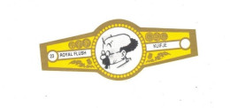 23) Bague De Cigare Série Tintin Jaune Dorée Royal Flush Kuifje Professeur Tournesol En Superbe.Etat - Oggetti Pubblicitari