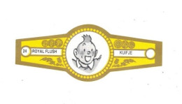 24) Bague De Cigare Série Tintin Jaune Dorée Royal Flush Kuifje Tintin Détective En Superbe.Etat - Advertentie