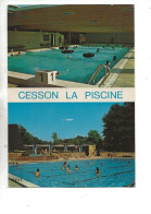 Cesson (77) : 2 Vues Des Bassins De La Piscine En 1988 (animé) GF. - Cesson