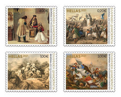 Greece 1821 - 2021 Oaths And Sacrifices For Liberty Set MNH - Nuovi