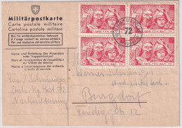 Infantrie 418 Auf Militärpostkarte Gelaufen Nach Burgdorf - Documents