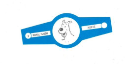 2) Bague De Cigare Série Tintin Bleue Blanche Royal Flush Kuifje Milou Chien Dog Cane En Superbe.Etat - Advertisement