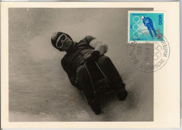 51358 - GERMANY DDR - Postal History - MAXIMUM CARD 1968 Winter OLYMPICS Luge - Invierno 1968: Grenoble