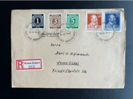 GERMANY 1947 REGISTERED LETTER WANNE EICKEL 26-10-1947 DUITSLAND DEUTSCHLAND EINSCHREIBEN - Interi Postali