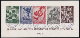 Infantrie 337a Ungezähnter Block Mit Inschrift - Stabs-Kp. Bat. 44 Mit Truppenstempel - Postfrisch/**/MNH - Vignettes