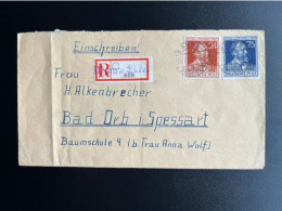 GERMANY 1947 REGISTERED LETTER WANNE EICKEL TO BAD ORB 23-07-1947 DUITSLAND DEUTSCHLAND EINSCHREIBEN - Entiers Postaux