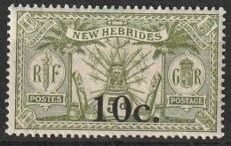 Nouvelles Hébrides Idole Indigène 1911/1912 Surchargés N°61 Neuf* - Unused Stamps