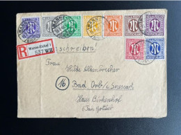 GERMANY 1946 REGISTERED LETTER WANNE EICKEL TO BAD ORB 13-07-1946 DUITSLAND DEUTSCHLAND EINSCHREIBEN - Covers & Documents