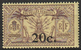 Nouvelles Hébrides Idole Indigène 1911/1912 Surchargés N°62 Neuf* - Unused Stamps